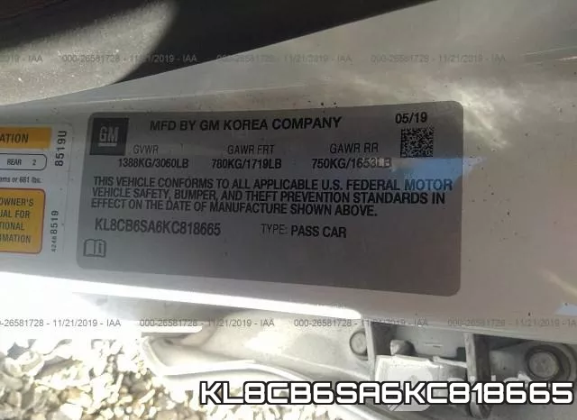 KL8CB6SA6KC818665 фото 5