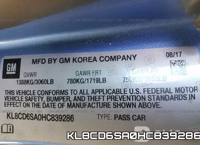 KL8CD6SA0HC839286 фото 8
