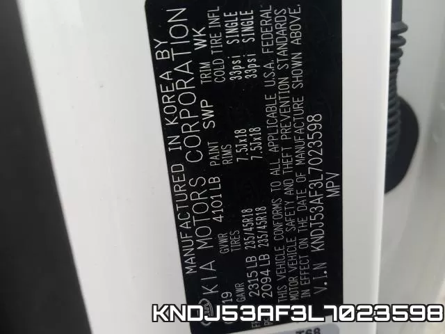 KNDJ53AF3L7023598 фото 2