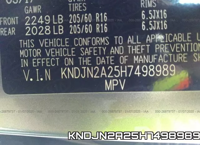 KNDJN2A25H7498989 фото 7