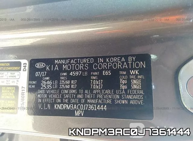 KNDPM3AC0J7361444 фото 10