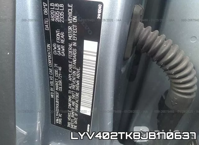 LYV402TK8JB170637 фото 7