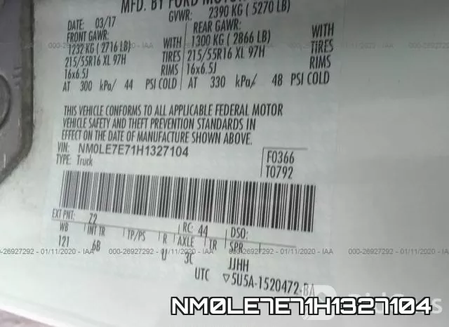 NM0LE7E71H1327104 фото 6