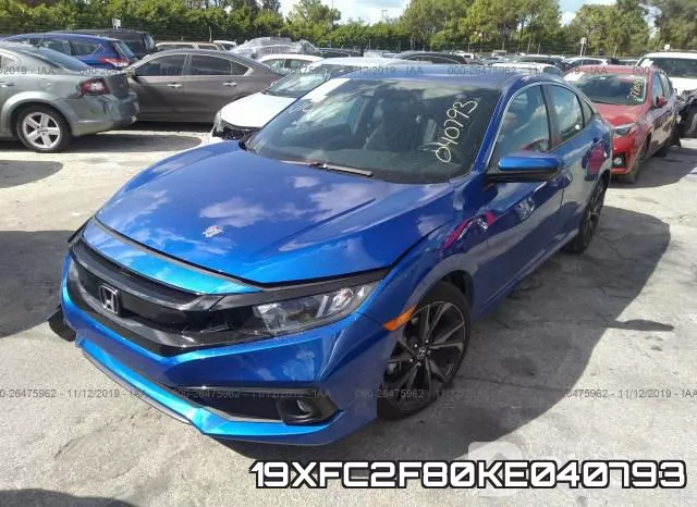 19XFC2F80KE040793 фото 2