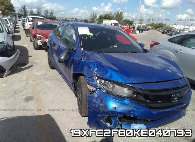 19XFC2F80KE040793 фото 5