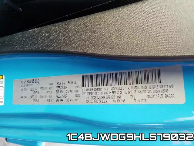 1C4BJWDG9HL579032 фото 2