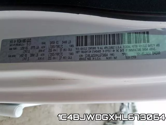 1C4BJWDGXHL673064 фото 2
