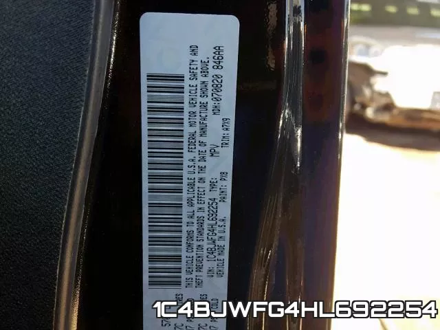 1C4BJWFG4HL692254 фото 2