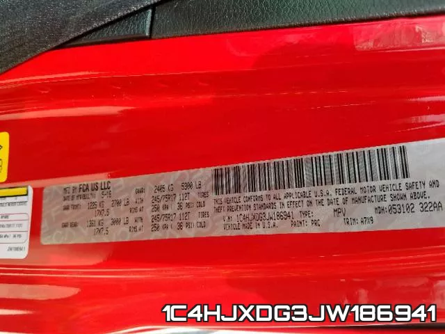 1C4HJXDG3JW186941 фото 2