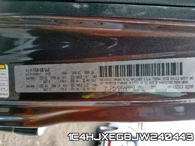 1C4HJXEG8JW240443 фото 2