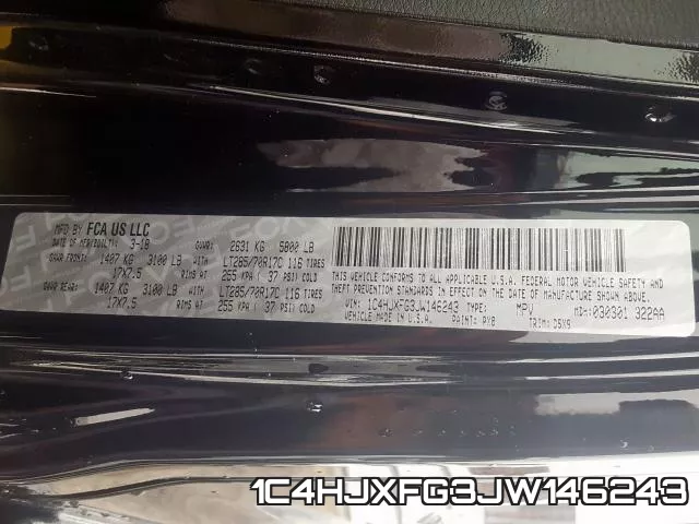1C4HJXFG3JW146243 фото 2
