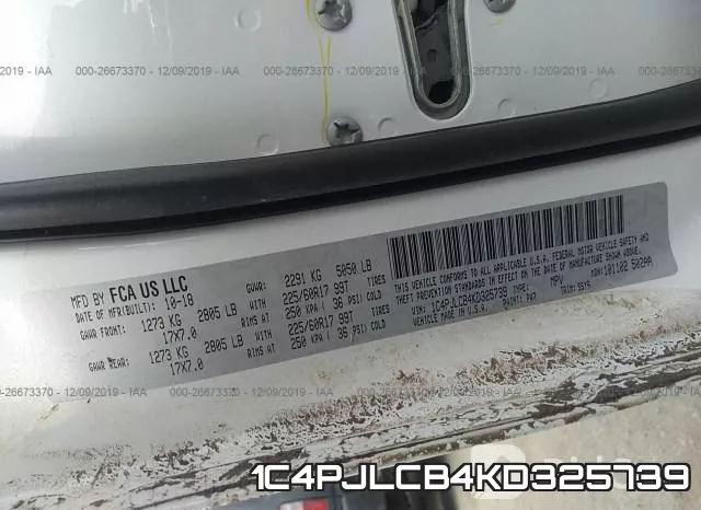 1C4PJLCB4KD325739 фото 7