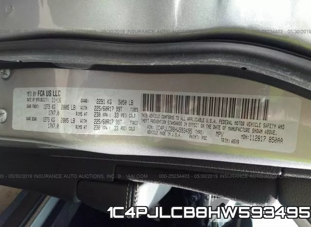 1C4PJLCB8HW593495 фото 7