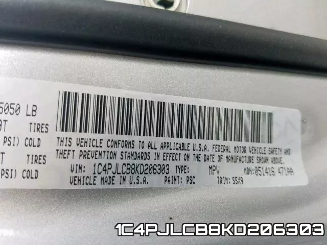 1C4PJLCB8KD206303 фото 2