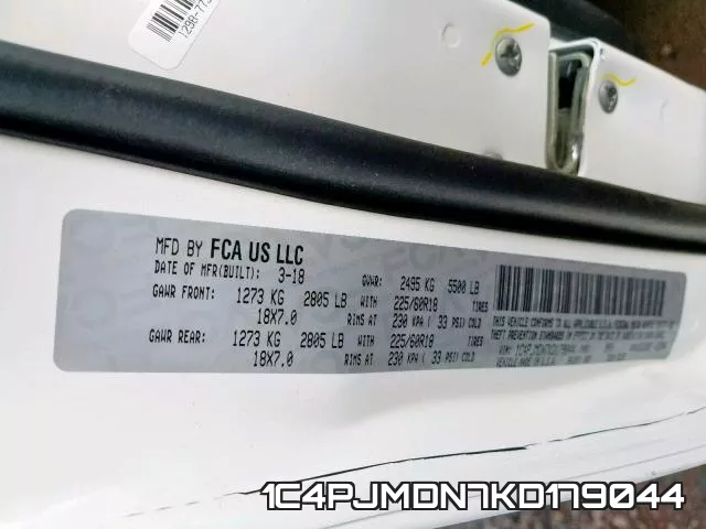 1C4PJMDN7KD179044 фото 2