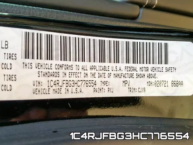 1C4RJFBG3HC776554 фото 2