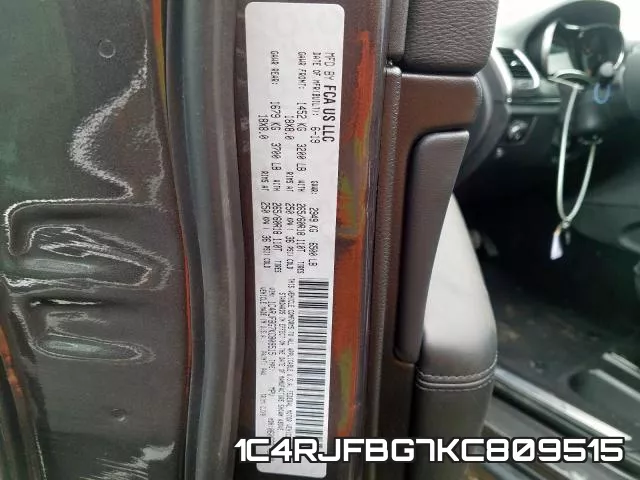 1C4RJFBG7KC809515 фото 2