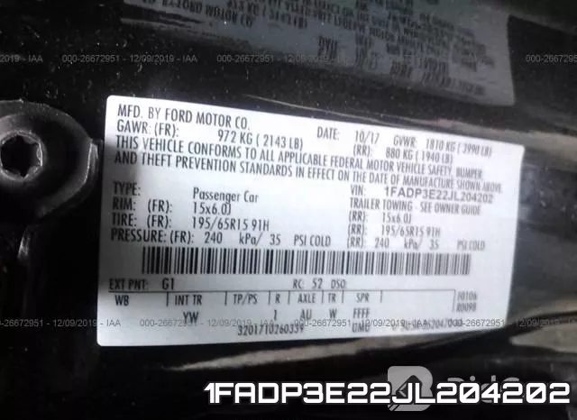1FADP3E22JL204202 фото 8