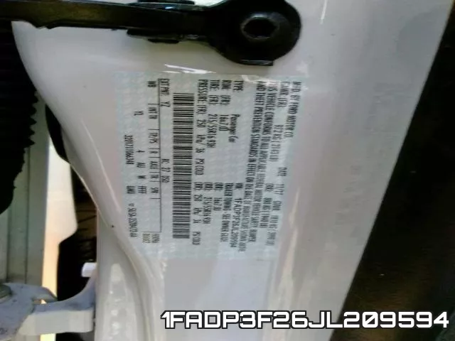 1FADP3F26JL209594 фото 2