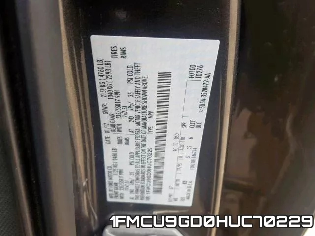 1FMCU9GD0HUC70229 фото 2