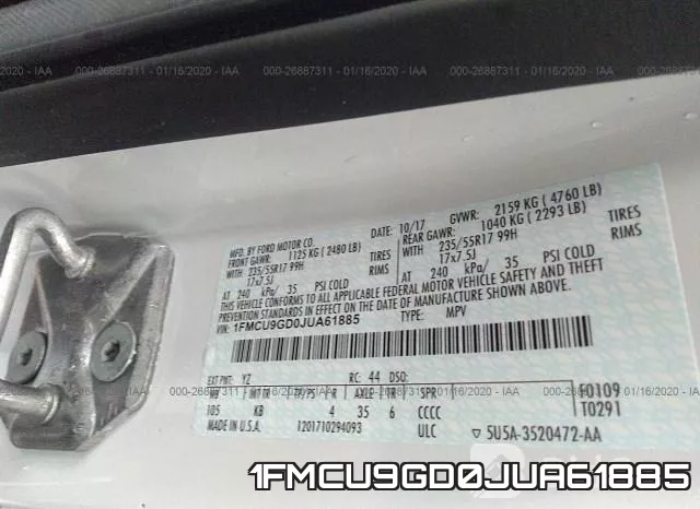 1FMCU9GD0JUA61885 фото 10