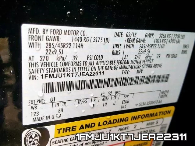 1FMJU1KT7JEA22311 фото 2
