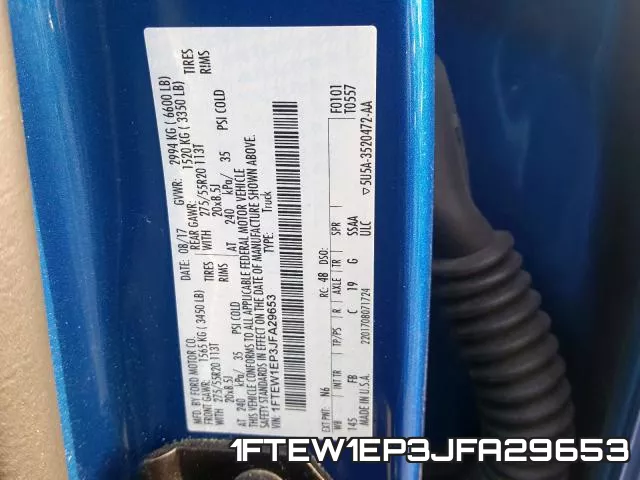1FTEW1EP3JFA29653 фото 2