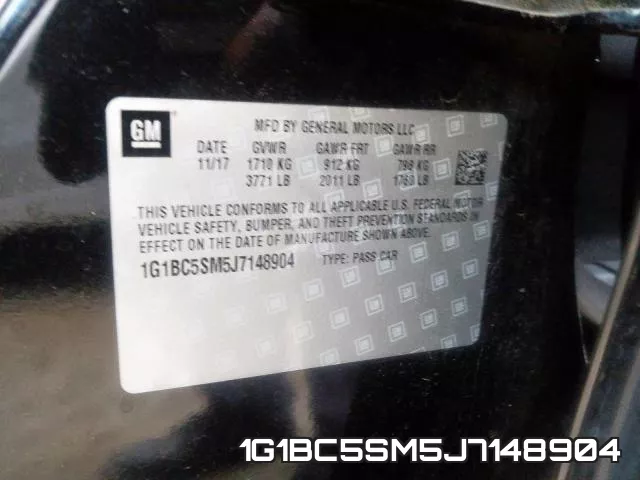 1G1BC5SM5J7148904 фото 2