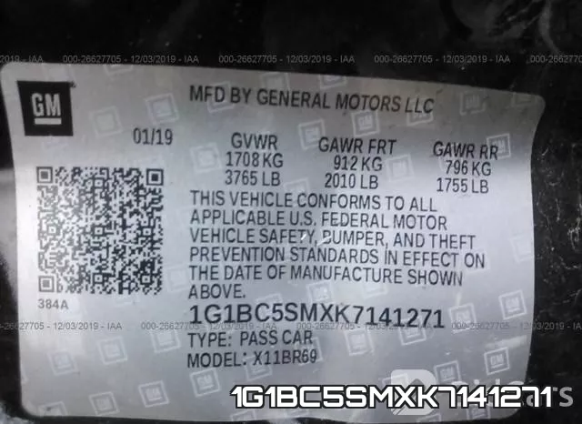 1G1BC5SMXK7141271 фото 9