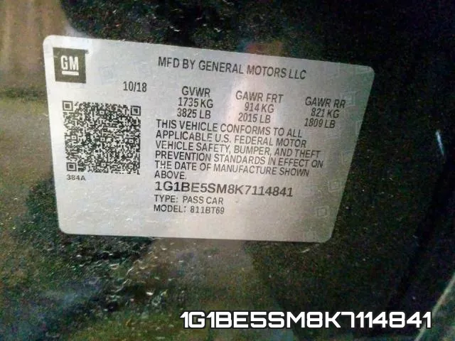 1G1BE5SM8K7114841 фото 2