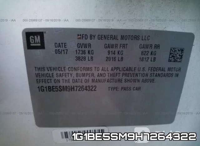 1G1BE5SM9H7264322 фото 8
