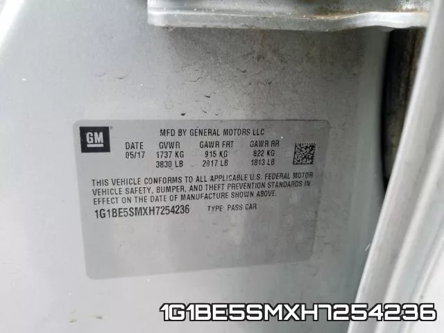 1G1BE5SMXH7254236 фото 2