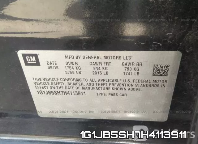 1G1JB5SH7H4113911 фото 8