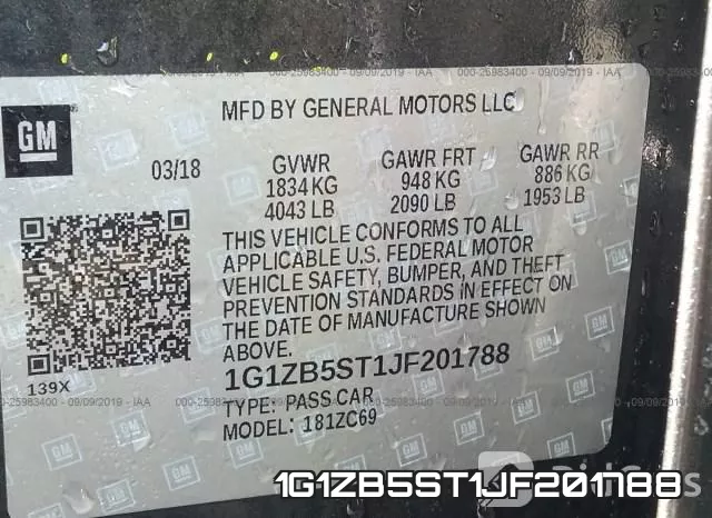 1G1ZB5ST1JF201788 фото 10