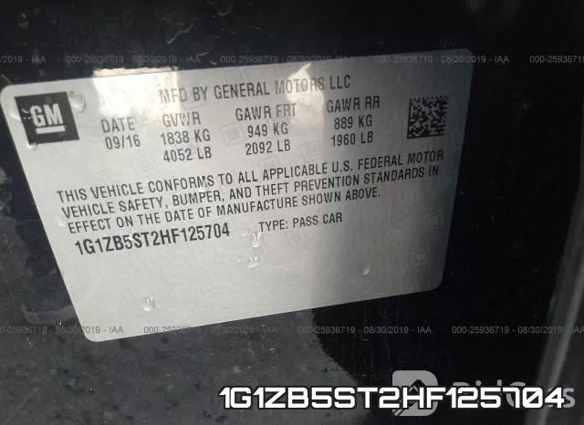 1G1ZB5ST2HF125704 фото 8