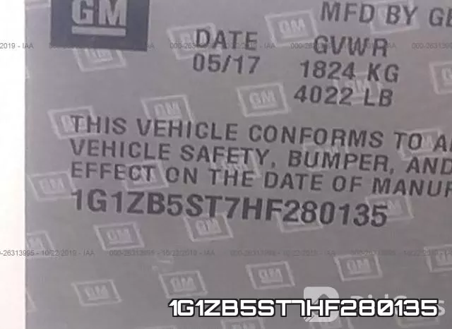 1G1ZB5ST7HF280135 фото 7