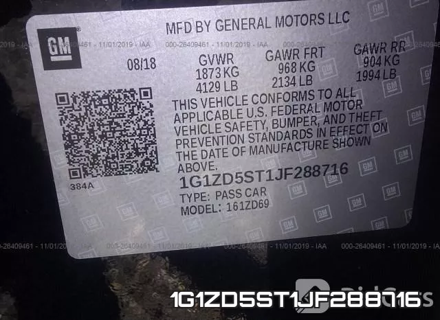 1G1ZD5ST1JF288716 фото 6