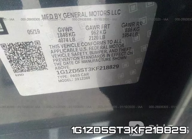 1G1ZD5ST3KF218829 фото 7
