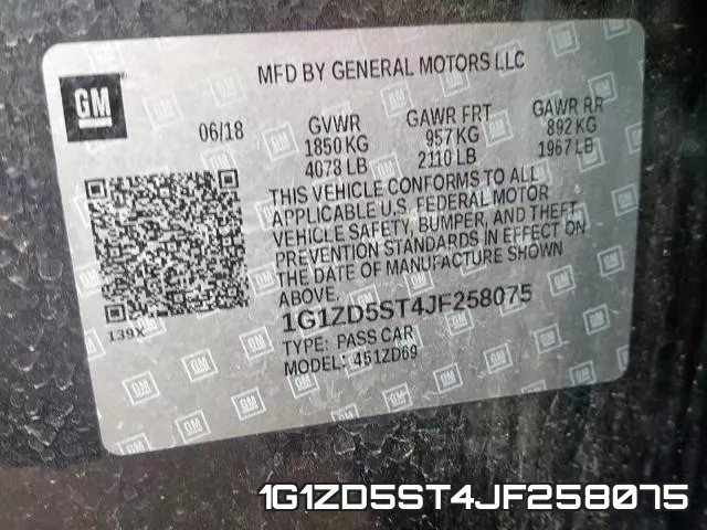 1G1ZD5ST4JF258075 фото 2