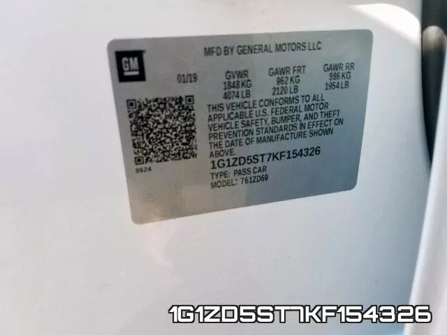 1G1ZD5ST7KF154326 фото 2