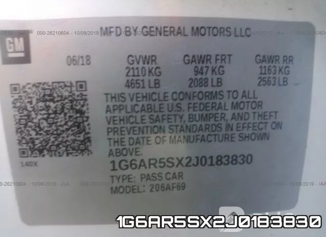 1G6AR5SX2J0183830 фото 10