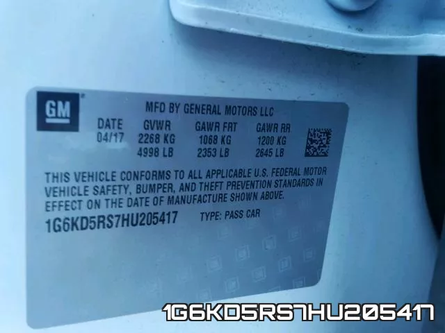 1G6KD5RS7HU205417 фото 2
