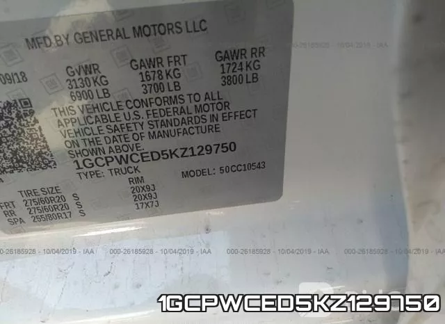 1GCPWCED5KZ129750 фото 6