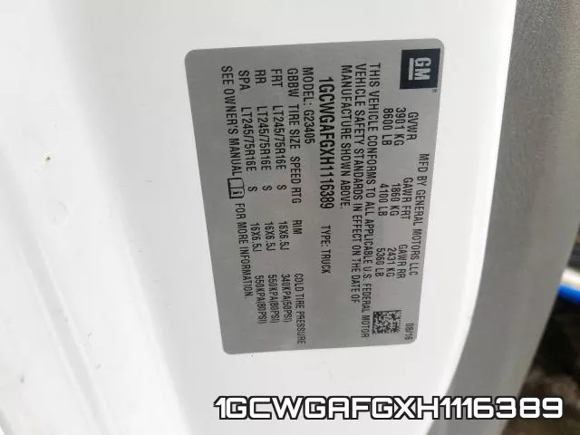 1GCWGAFGXH1116389 фото 2