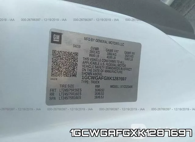 1GCWGAFGXK1287697 фото 9