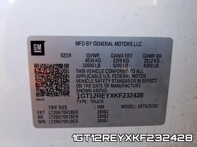 1GT12REYXKF232428 фото 2