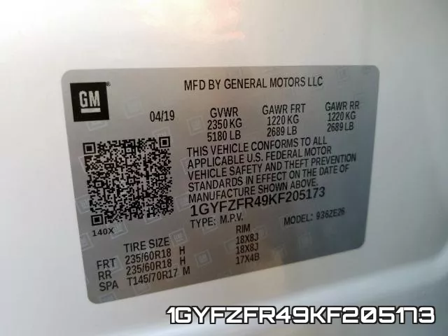 1GYFZFR49KF205173 фото 2