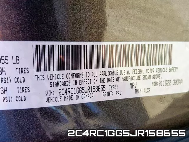 2C4RC1GG5JR158655 фото 2