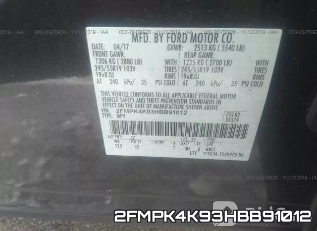 2FMPK4K93HBB91012 фото 7