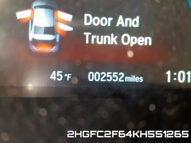 2HGFC2F64KH551265 фото 7